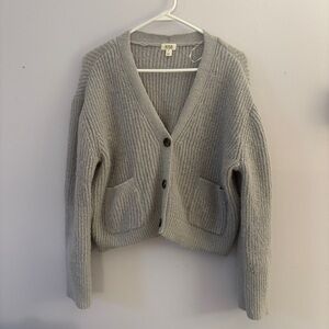 a.n.a Light Gray V-Neck Cardigan